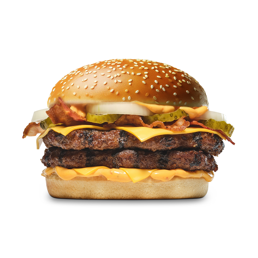 Burger before and after background removal